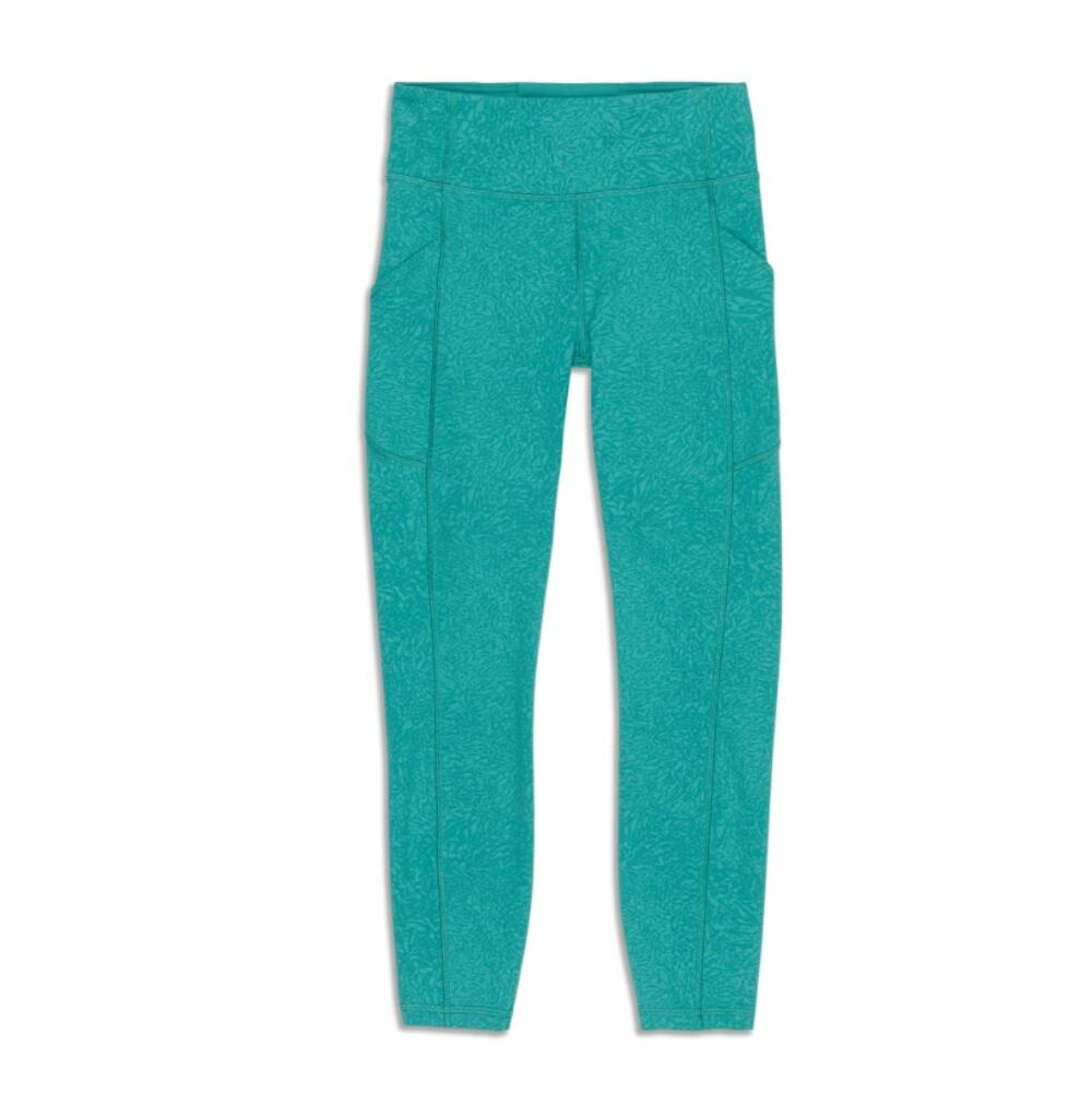 Lululemon 2 Invigorate High-Rise Tight Crunch Teal Lagoon Everlux Sporty